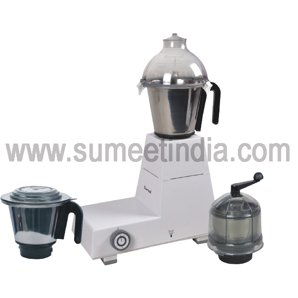 Sumeet Domestic Plus Mixer Grinder 2000 750 Watts 110V With 350ML Spice Chutney Jar 1L SS Jar 1.5L Stainless Steel Juicer Jar White Color Official Sumeetindia