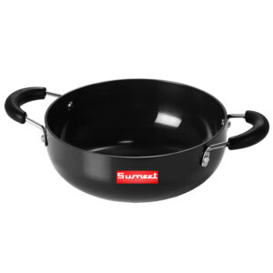 Sumeet Aluminium Hard Anodised Mini Deep Kadhai (Black, 3mm, No. 9, 750Ml)