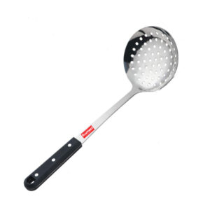 Sumeet Kitchen Stainless Steel Best Skimmer Slotted Spoon-Cooking Utensils with Heat Resistant Nylon Handle and Stay-Cool (Set of 1pc)