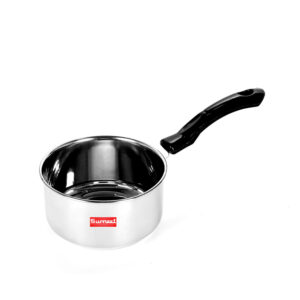 Sumeet Stainless Steel Saucepan, 0.8 L, 1 Piece (White)