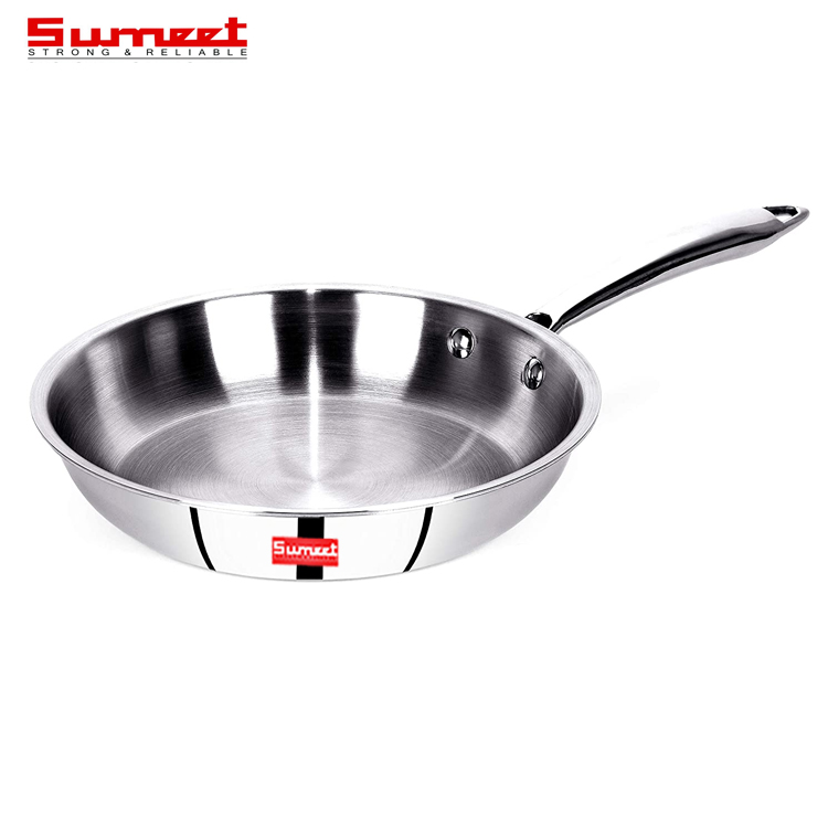 Sumeet Cook Smart TriPly SAS (Steel-Aluminium-Steel – 3 Layers) Fry Pan – 1.4 LTR – 22Cm