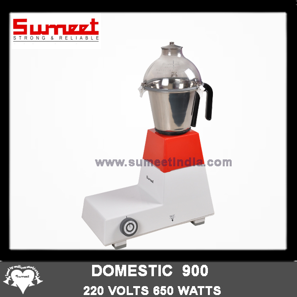 Sumeet Domestic 842  | 550 Watts | 220V |  1L SS Jar  |  Red & White Color